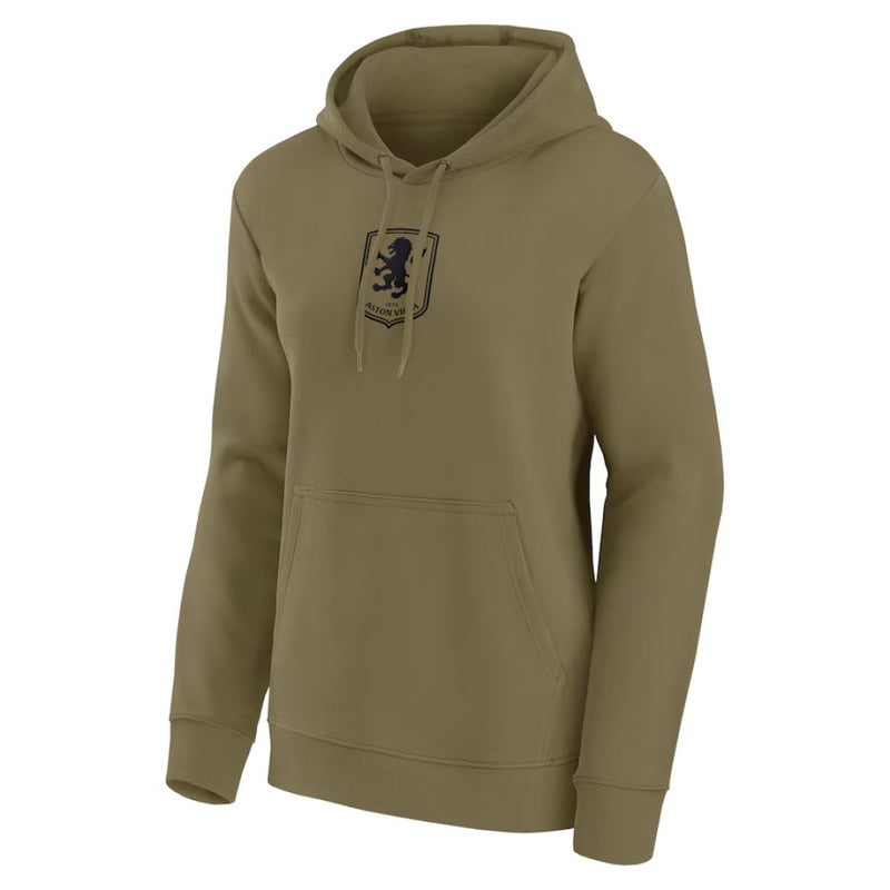 Aston Villa Women's Hoodie Football Green Mono Logo Hoodie
