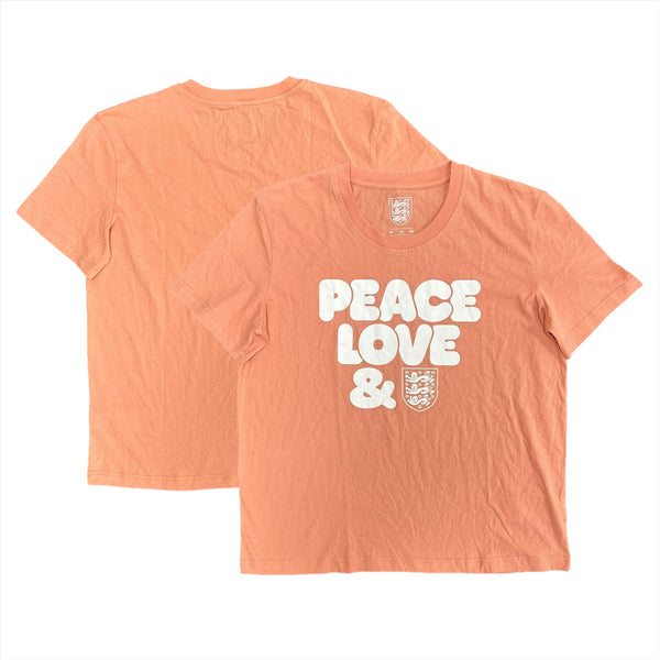 England Football Women's T-Shirt Peace Love & England Top