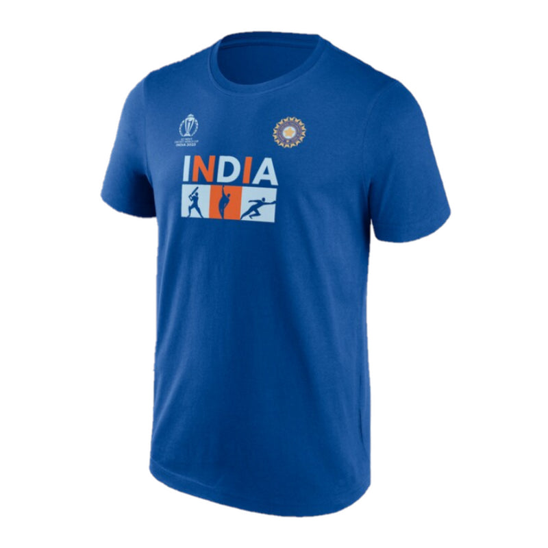 India Cricket Men's T-Shirt World Cup Team Blue Top