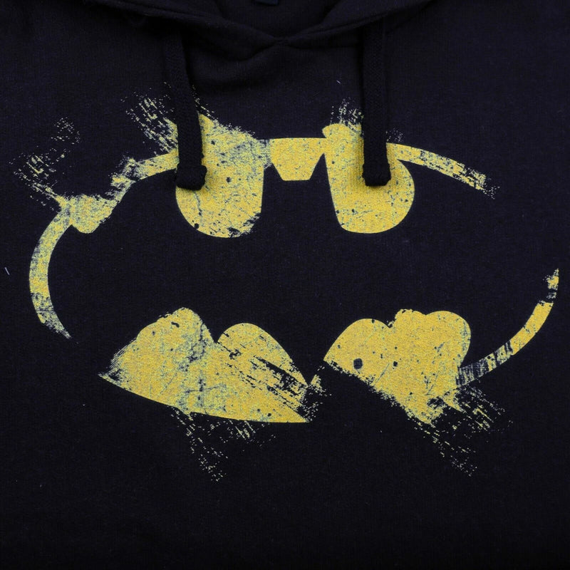 The Batman Men's Hoodie DC Comics Paint Roller Logo Black Top