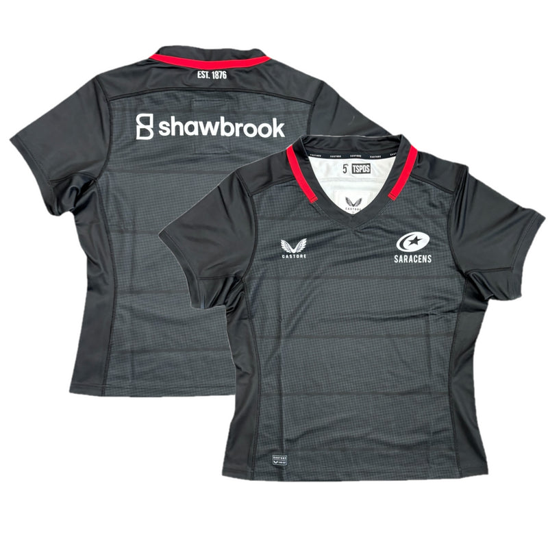 Saracens Women's SS Jersey Castore Rugby Home Pro Top