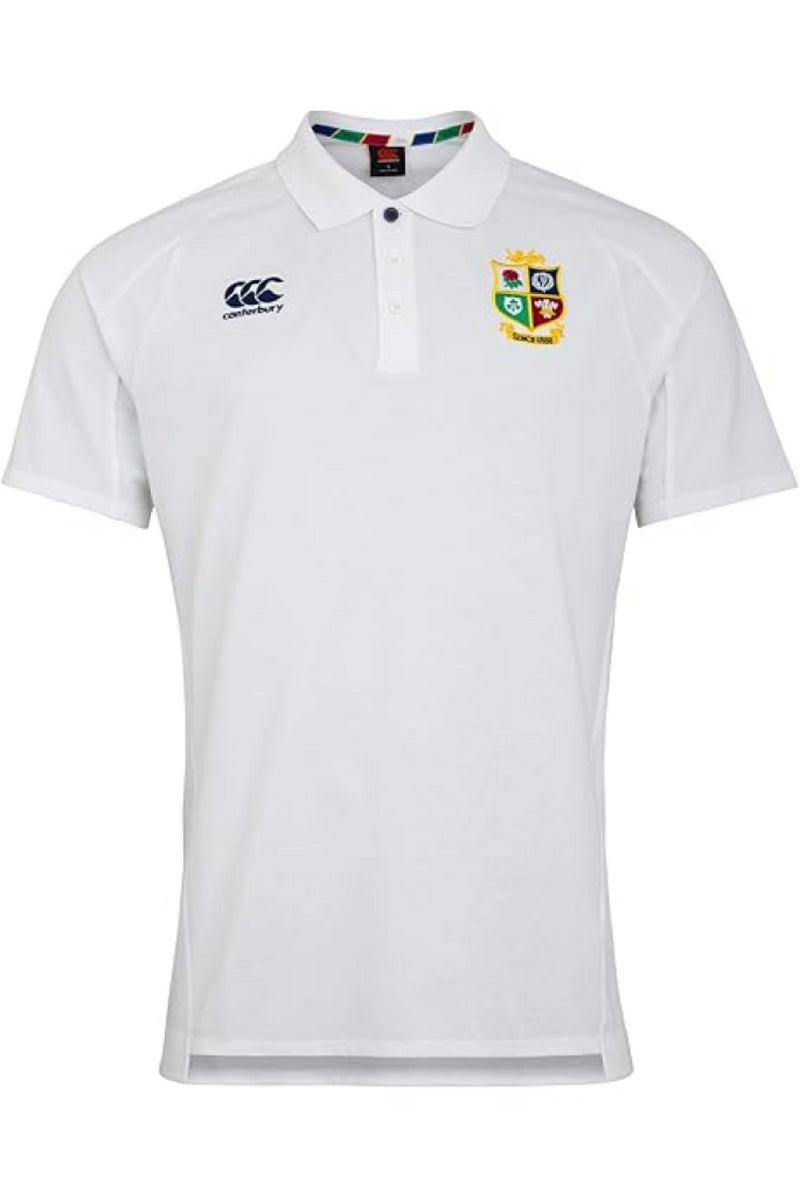 British & Irish Lions Polo Men's Rugby Canterbury Pique White Top