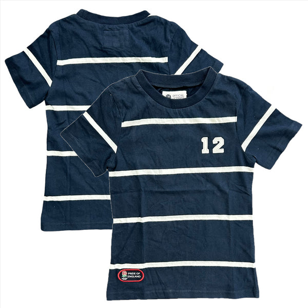England Rugby Kid's T-Shirt Navy Striped 12 T-Shirt