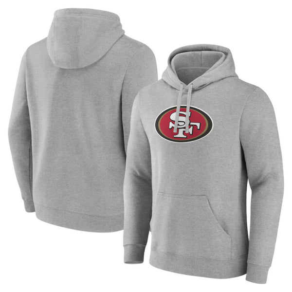 San Francisco 49ers Men's Hoodie NFL Grey Mono Logo Top