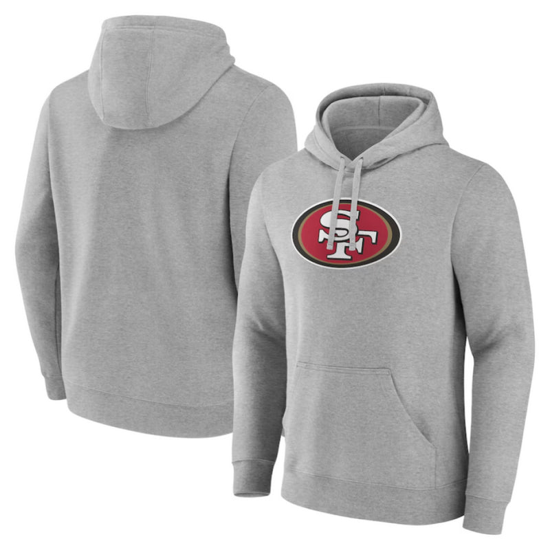 San Francisco 49ers Men's Hoodie NFL Grey Mono Logo Top