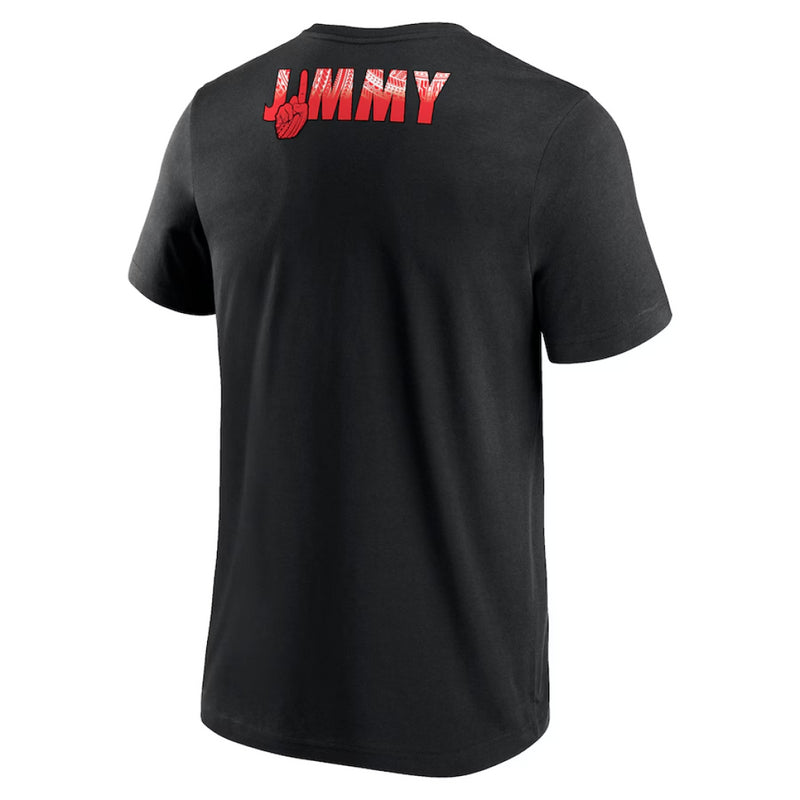 WWE Men's Graphic T-Shirt Jimmy Uso No Yeet Black Top