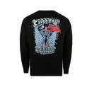 Superman Men's Black T-Shirt Lightning Man Of Steel LS Top