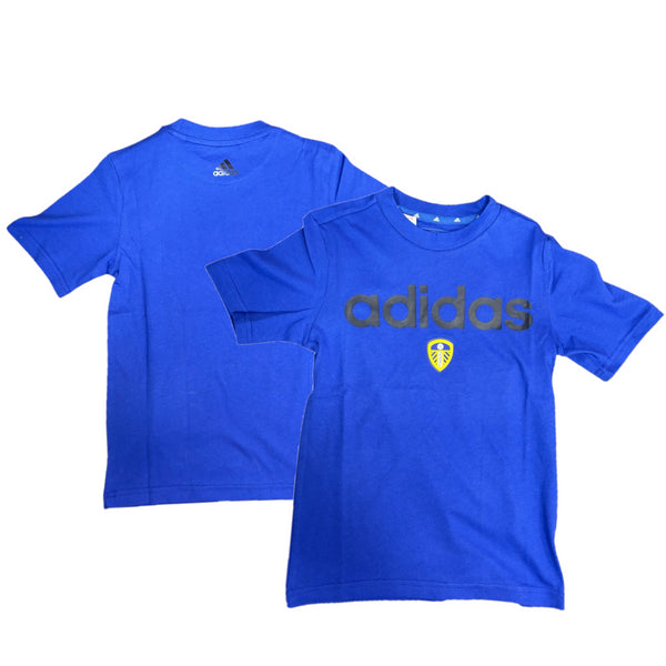 Leeds United Kid's T-Shirt Football adidas Blue Top