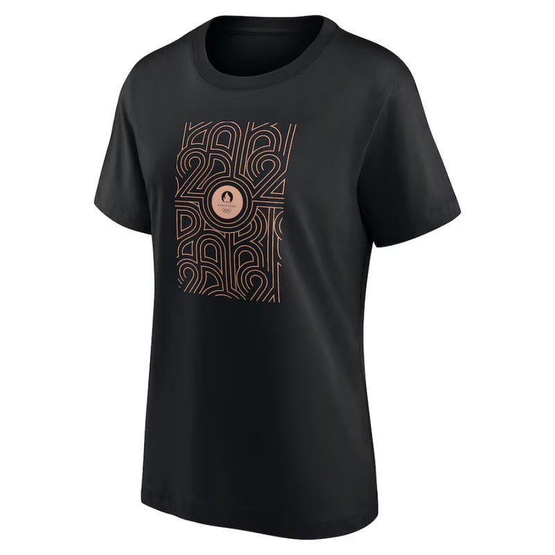 Paris 2024 Women's T-Shirt Olympics Blush Outline Graphic Top