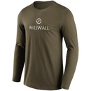 MIllwall Men's Football T-Shirt Khaki Long Sleeve Top