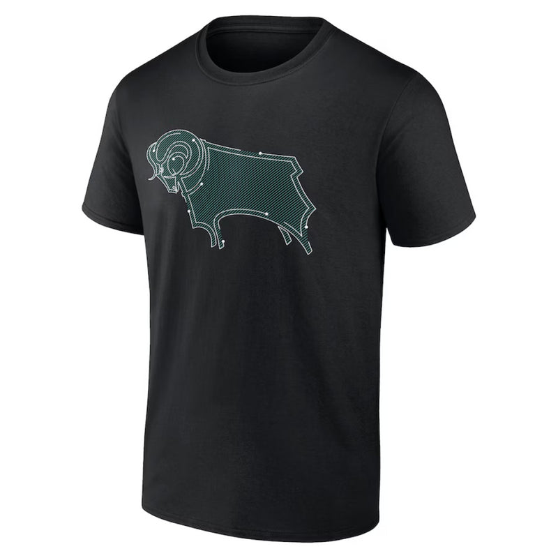 Derby County Men's T-Shirt Football Data Unlocked Graphic Top