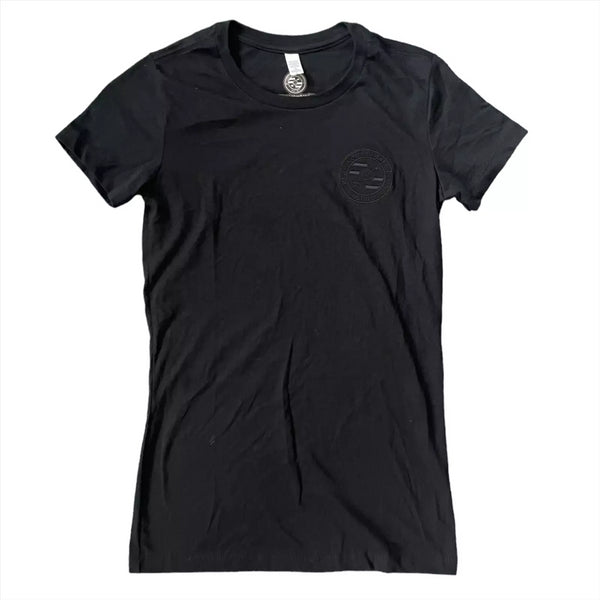 Reading Women's Black T-Shirt Football Small Logo Top