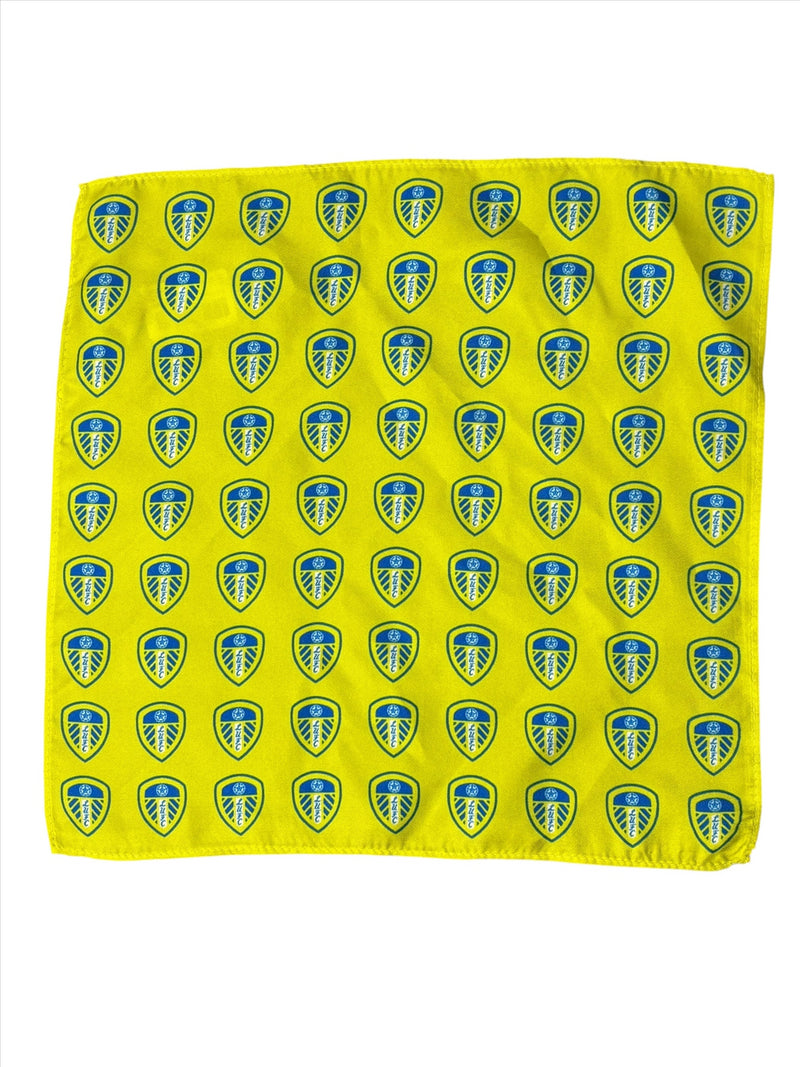 Leeds United Pocket Square Football LUFC Crest Silk Pocket Square