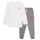 Barnsley Kid's Pyjamas Football Grey Trousers & LS T-Shirt Set
