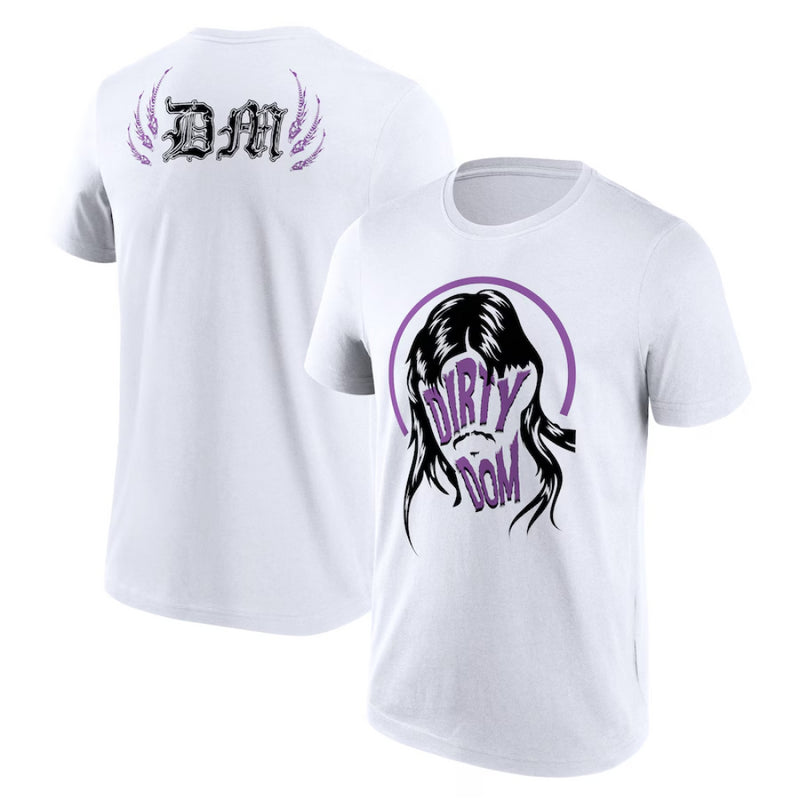 Dominyk Mysterio WWE T-Shirt Men's White Dirty Dom Mullet Top