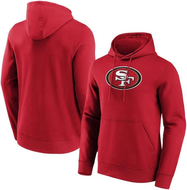 San Francisco 49ers Men's Hoodie NFL Red Mono Logo Top