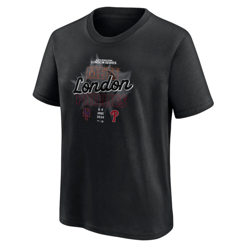 MLB London Series T-Shirt Kid's Baseball Mets vs Phillies Top