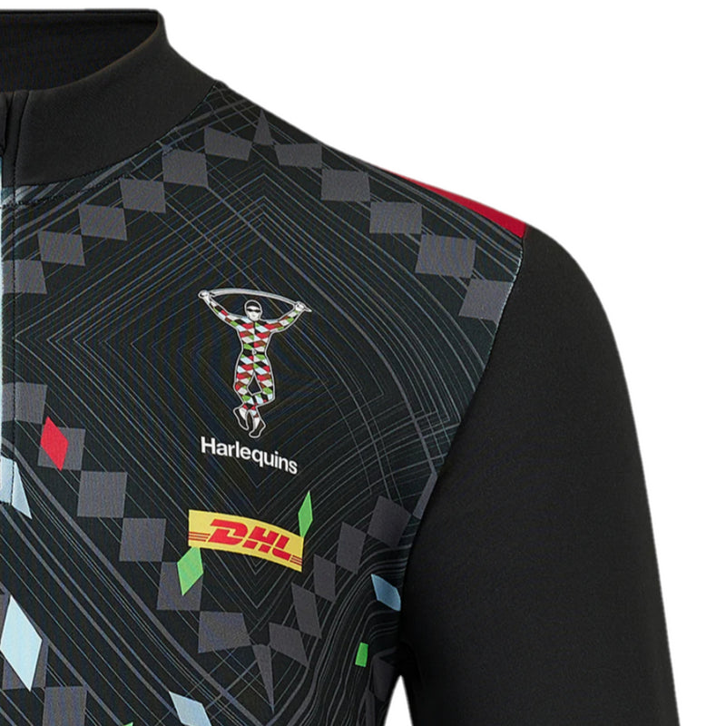 Harlequins Rugby 1/4 Zip Men's Castore Black Quarter Zip Top