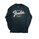 Fender Guitar Men's T-Shirt Black USA Corona CA Top