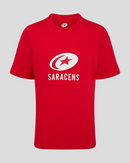 Saracens Rugby SS T-Shirt Women's Castore Core Crest Training Top