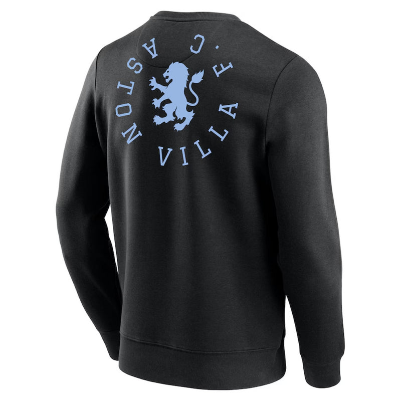 Aston Villa Men's Sweatshirt Football Loop Graphic Crew Top