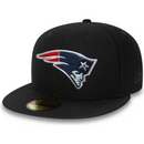 New England Patriots Cap NFL Men's New Era Black Fitted Hat