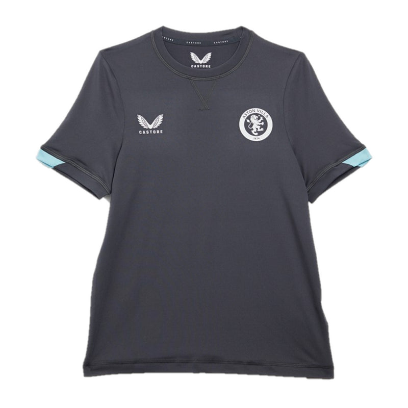 Aston Villa Football T-Shirt Men's Castore Coaches Travel Top