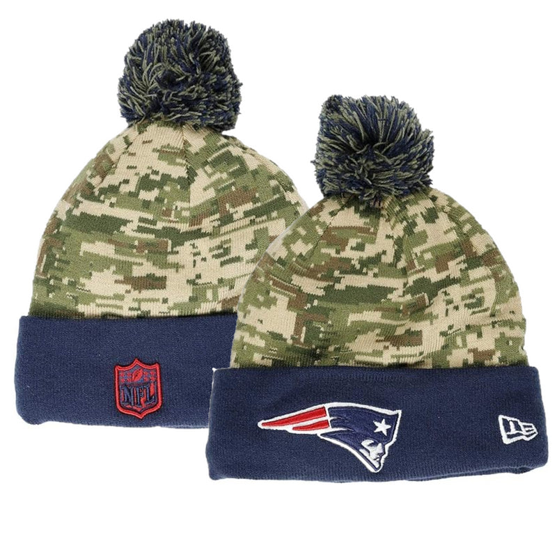New England Patriots Beanie New Era NFL Camo Knit Bobble Hat
