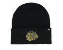Chicago Blackhawks Adult Beanie Black NHL 47 Brand Haymaker Hat