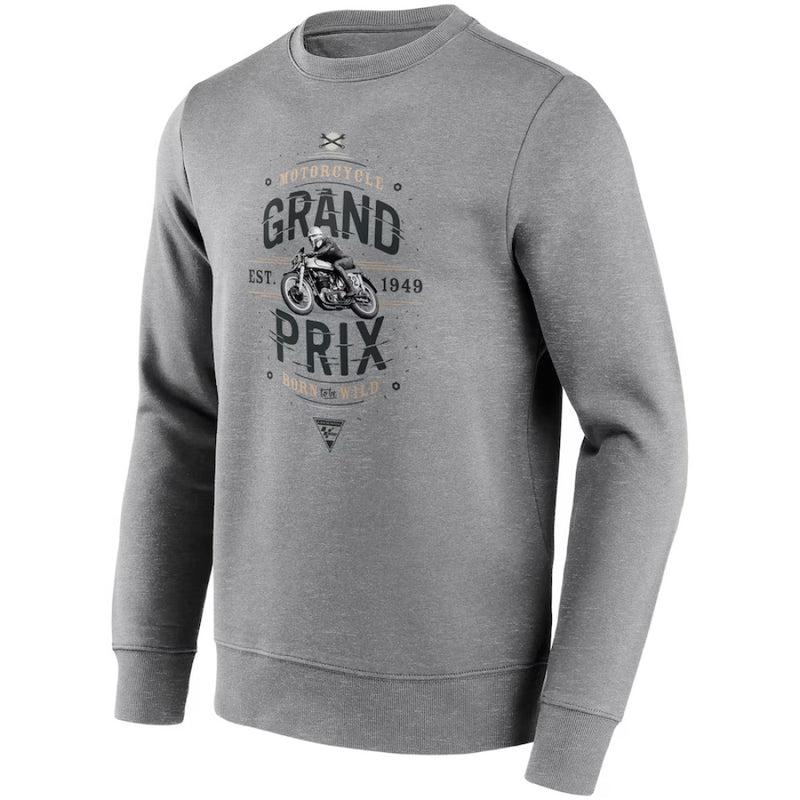 Moto GP Men's Fanatics Sweatshirt Legends Grand Prix Grey Top