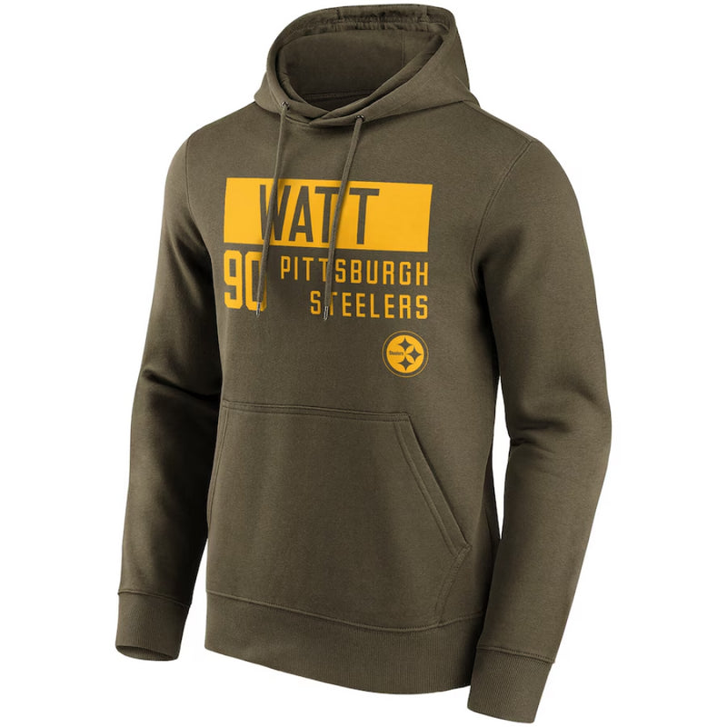 Pittsburgh Steelers Men's Hoodie TJ Watt Name & Number Hoodie