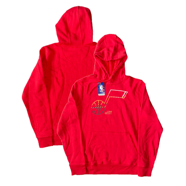 Utah Jazz Men's Hoodie NBA Red Fade Logo Graphic Hoodie