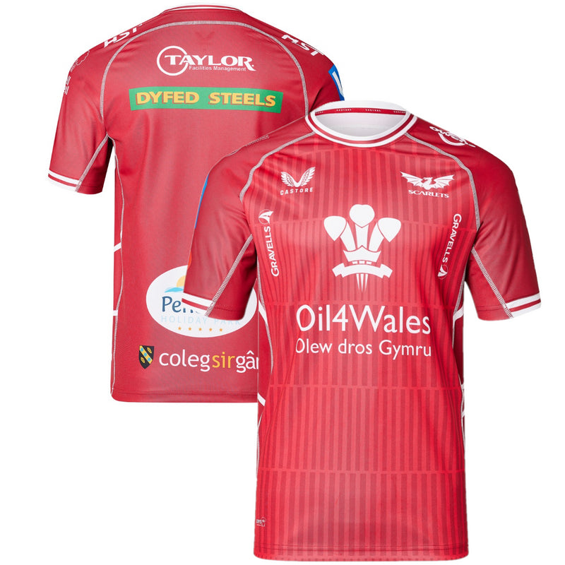Scarlets Rugby Men's Shirt Castore Home 22/23 Top