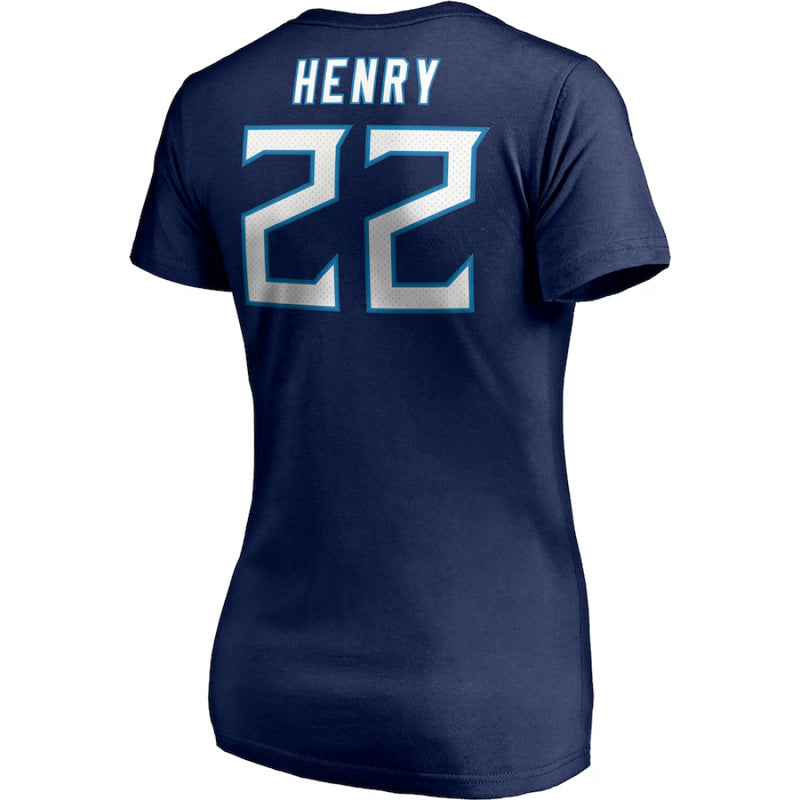 Tennessee Titans Women's T-Shirt NFL V-Neck Derrick Henry Top