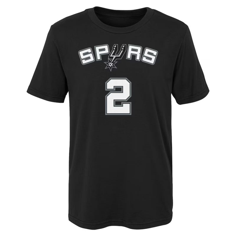 San Antonio Spurs T-Shirt Kid's NBA Leonard 2 N&N Top