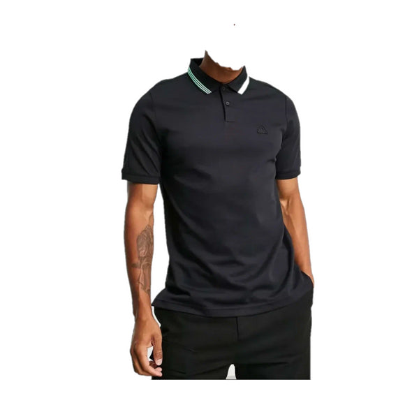 adidas Men's Polo Shirt Black Lined Golf Polo Shirt