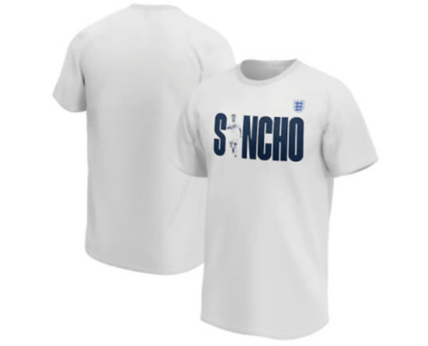 England Men's Football T-Shirt Sancho Graphic Top
