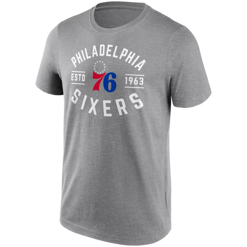 Philadelphia 76ers Men's T-Shirt NBA Blue Splatter Graphic T-Shirt