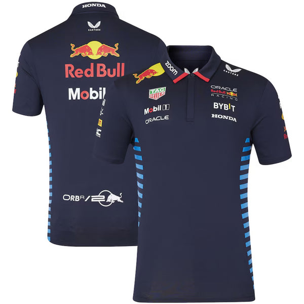 Red Bull Men's Castore Polo Top Formula 1 Logo Top
