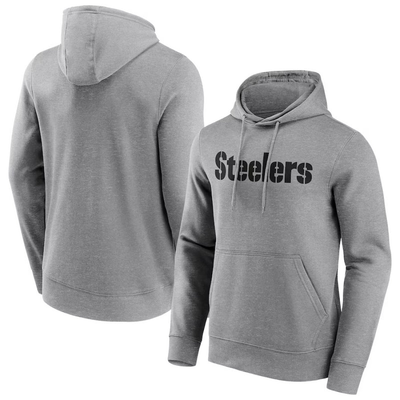 Pittsburgh Steelers Men's Hoodie NFL Neutral Colour Wordmark Hoodie