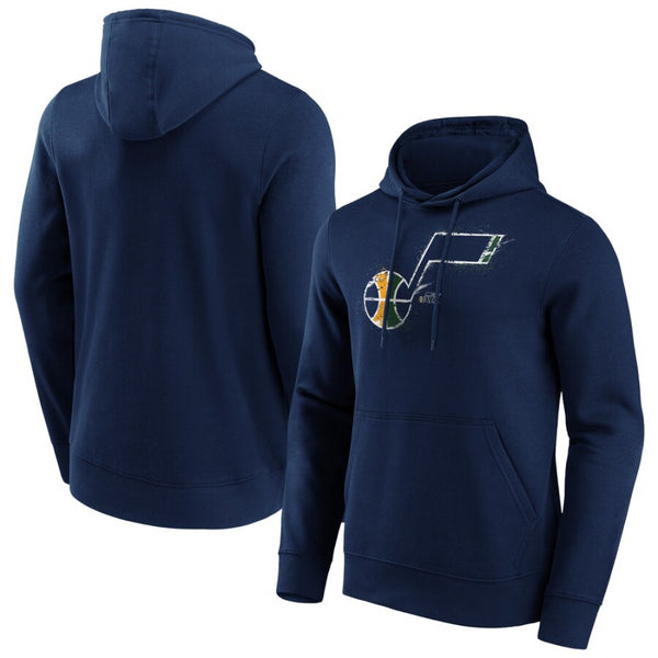 Utah Jazz Men's Hoodie NBA Navy Splatter Graphic Hoodie