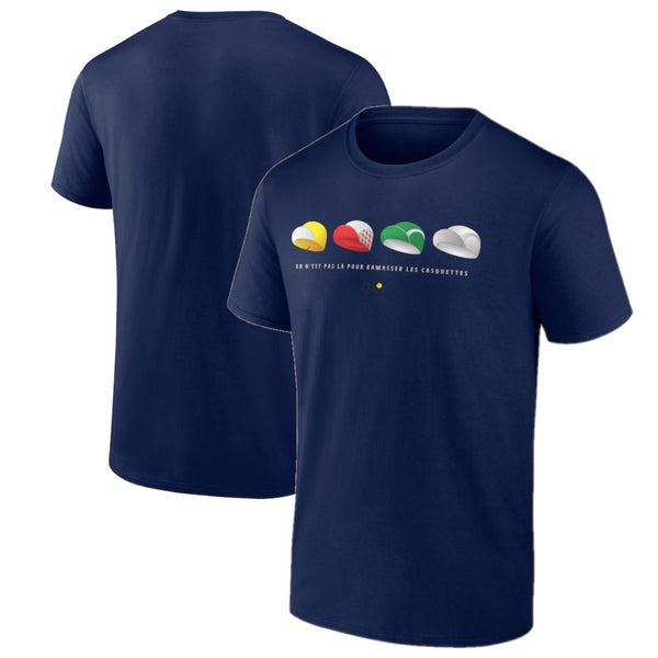 Tour De France T-Shirt Men's Cycling Navy Cap Graphic Top