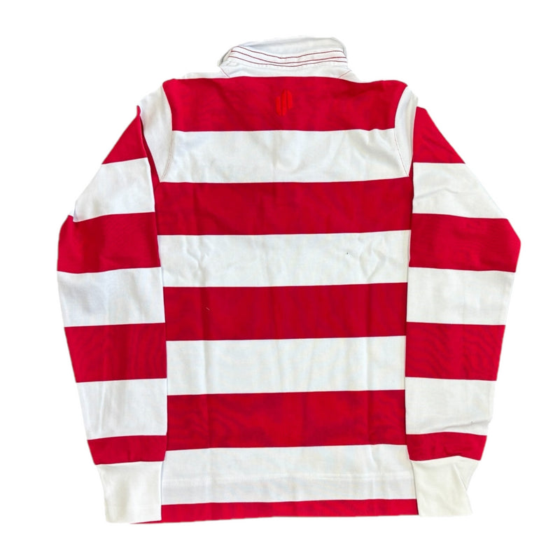 Japan White/Red Rugby LS Shirt Men's Samurai Heritage Jersey