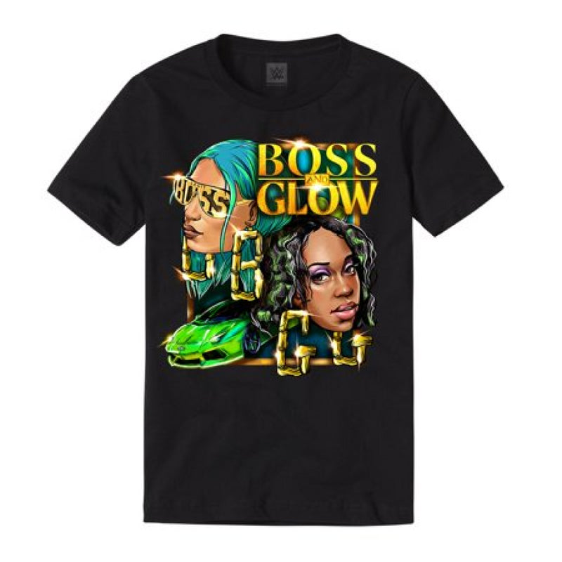 WWE Men's Graphic T-Shirt Sasha Banks & Naomi Boss Top