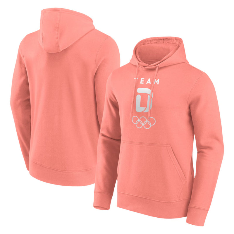 Team D Men's Hoodie Pink Small Mono Logo Olympics Hoodie