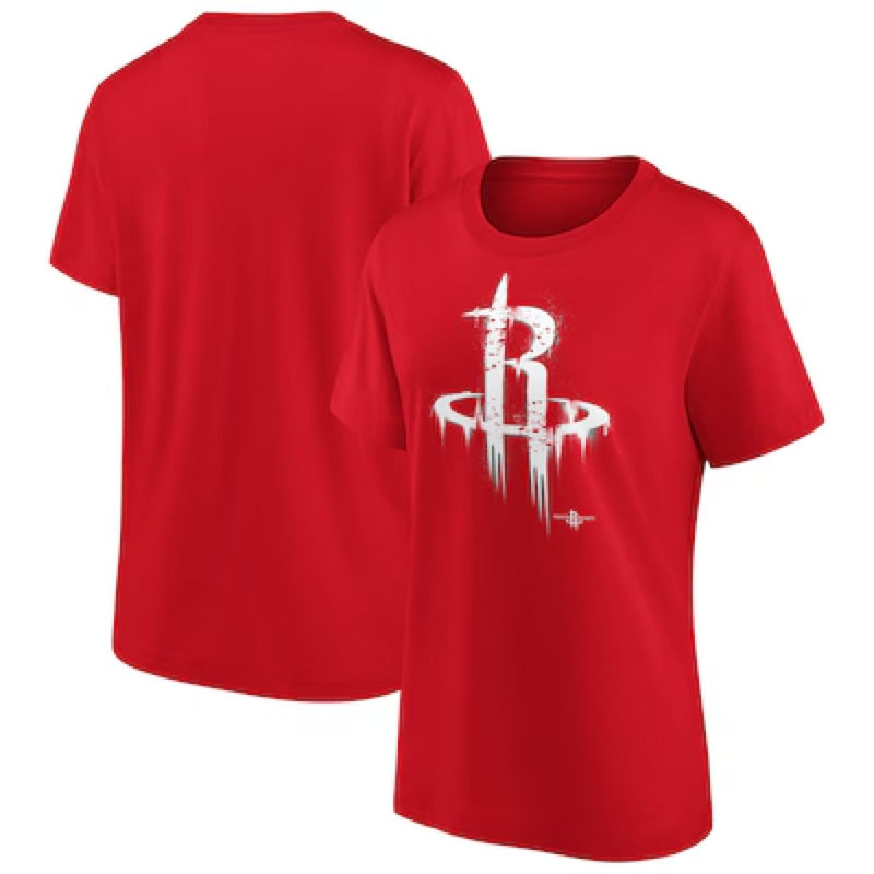 Houston Rockets NBA T-Shirt Women's Splatter Graphic Top