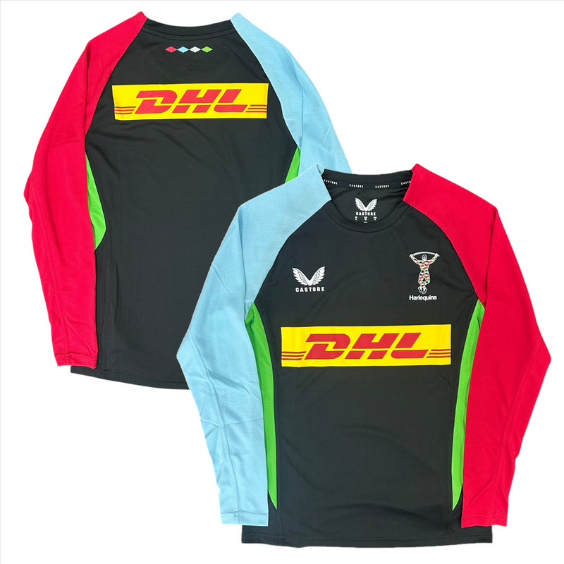Harlequins Women's Rugby T-Shirt Castore Long Sleeve Top