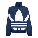 adidas Originals Men's Jacket Blue Large Logo Zip Jacket