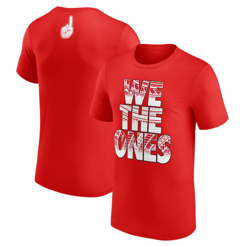 WWE Men's Red T-Shirt Bloodline We The Ones Graphic Top