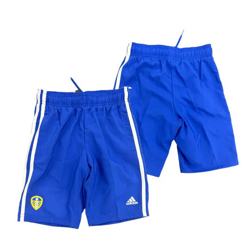 Leeds United Football Shorts adidas Kid's Blue Shorts